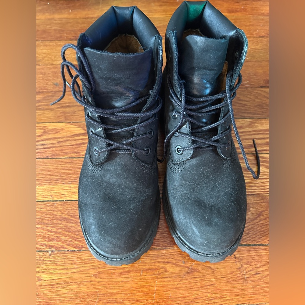 Timberland boys black waterproof 6” boot